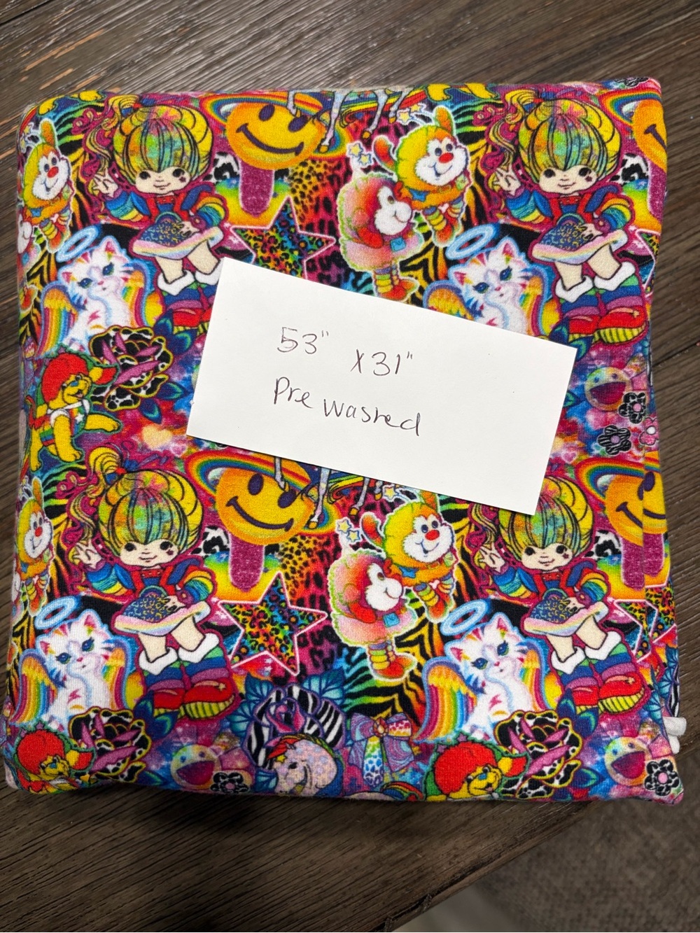 90’s Multicolor Rainbow Print Fabric - Vibrant Pattern